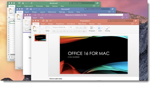 does office for mac 2016 work with sierra